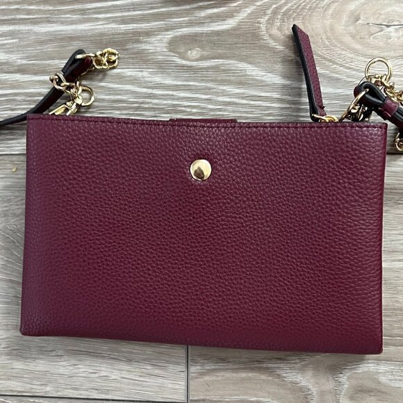 Nanette Lepore Triple Convertible Wallet On A String Cranberry Crossbody - Picture 5 of 5